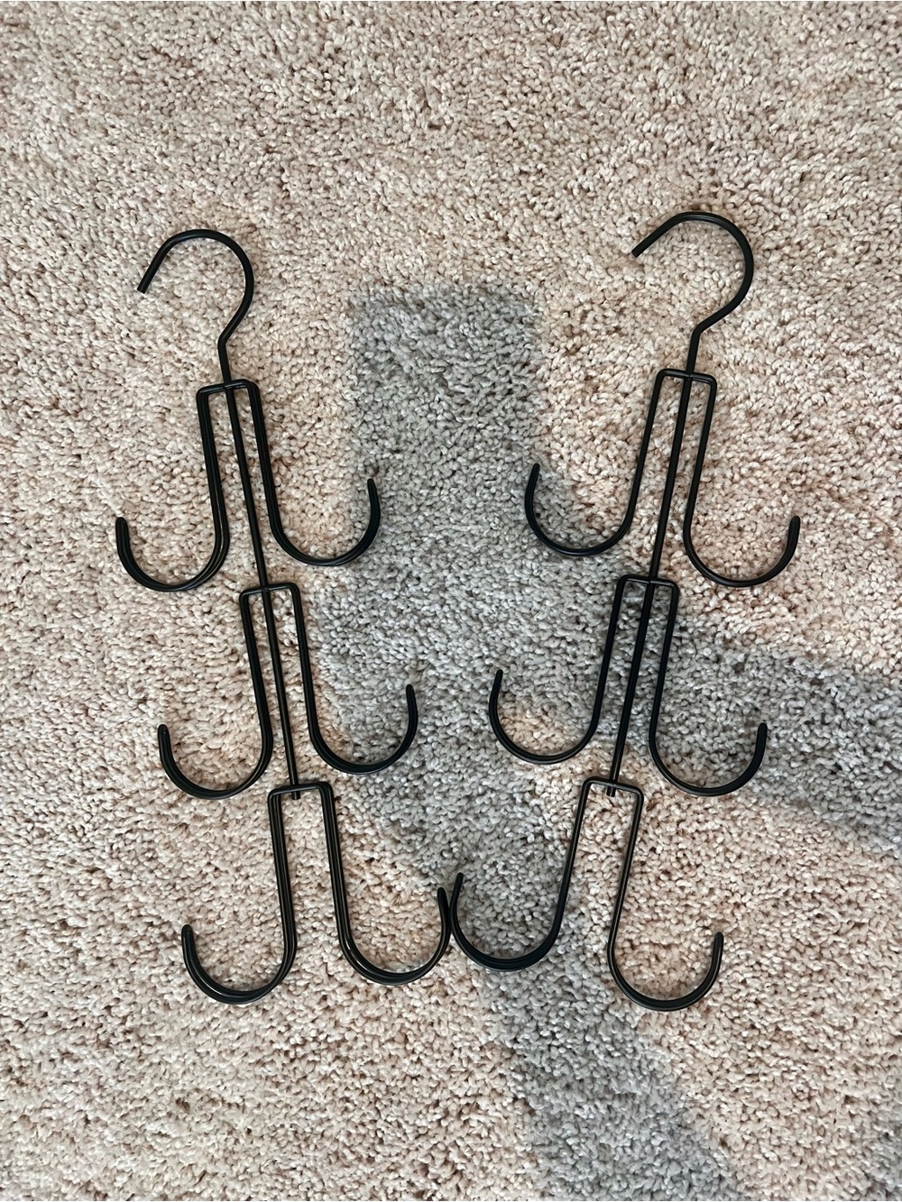 Set of Black Multi-Hook Hanging Organizers